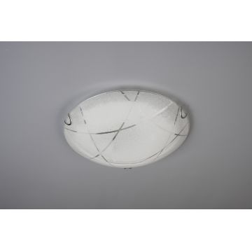 Plafoniera Sandrina, TRIO, 30x9 cm, 40W, 1x E27, sticla, alb