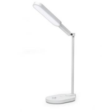 Platinet Lampa de birou LED Platinet PDL807 Luna 10W, 48 LED, USB-C, reglabila, Alba