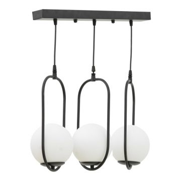 Set de 3 lustre Lavol, negru, 30x3x70 cm