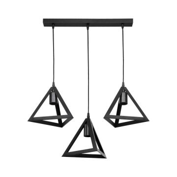 Set de 3 lustre Lich, negru, 60x24x75 cm