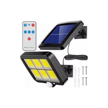Aplica LED solara, trusa montare inclusa, unghi inclinare reglabil, senzor miscare, waterproof, IP67