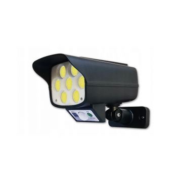 Aplica solara, cob LED reflector, camera falsa cu senzor de miscare, 5500-6000K, IP65