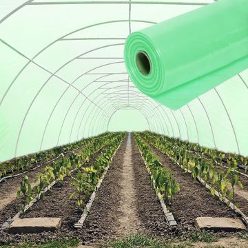 Folie pentru sere tip tunel, 4 sezoane, lungime 1 m, latime 12 m, verde