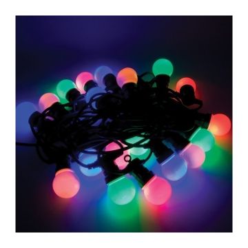 Ghirlanda  multicolora cu LED-uri, exterior, 30 globuri, 14.5 m, Home