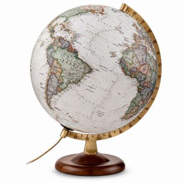 Glob iluminat Gold Executive, 30 cm, harta National Geographic