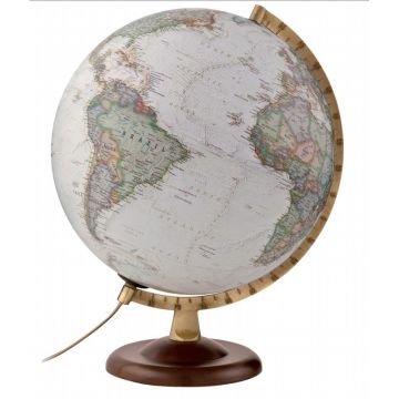 Glob iluminat Gold Executive, 30 cm, harta National Geographic