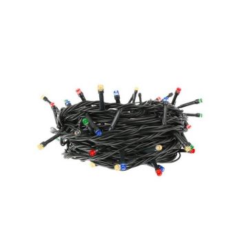 Instalatie brad LED, 3W, 100 LED-uri multicolor, flash, impermeabila IP44, 10,1m, universala