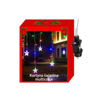 Instalatie LED Craciun, perdea luminoasa ploaie de stele, 8 programe, telecomanda