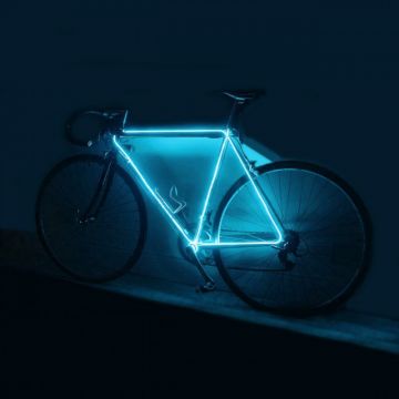 Kit luminos tuning bicicleta fir EL Wire, lungime 3 m, invertor inclus