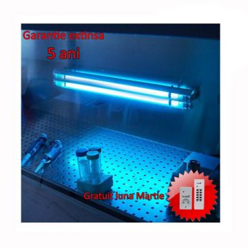 Lampa bactericida UVC 2x15W economica cu reflector, cu 2 tuburi, Biocomp