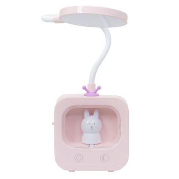 Lampa de Birou Copii, Model Televizor, 3 Tipuri de Lumina, Roz