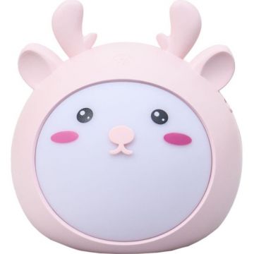 Lampa de Veghe Copii, Model Ren, USB, Touch, Putere 4.2W, 3 Tipuri de Lumina, Roz