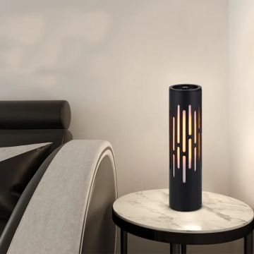 Lampa decorativa cu efect de flacara, LED SMD 1800K, comutator tactil, alimentare USB