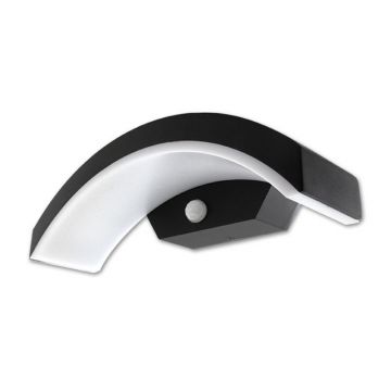 Lampa LED arhitecturala Bella, senzor crepuscular si miscare PIR, 9W, 700 lm, lumina neutra, pentru exterior, IP54