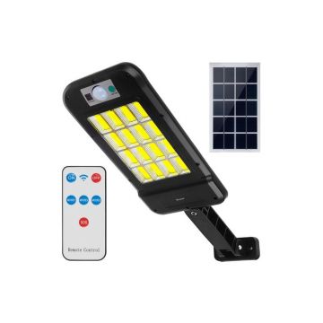 Lampa solara stradala cu senzor de miscare si crepuscular, 240 LED-uri, 800lm, 4 moduri functionare, control telecomanda, IP67