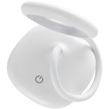 Lampa Unilux LED Galy 1800 Portabila, Brat Flexibil 360°, Baterie Incorporata, Cablu USB, Comutator Tactil, Alba