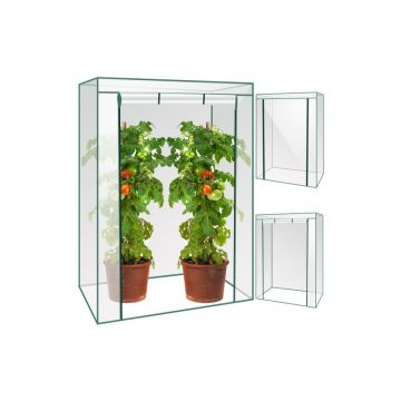 Mini sera de gradina cu folie, impermeabila, rezistenta UV, metal/plasa, 150x103x52 cm, verde