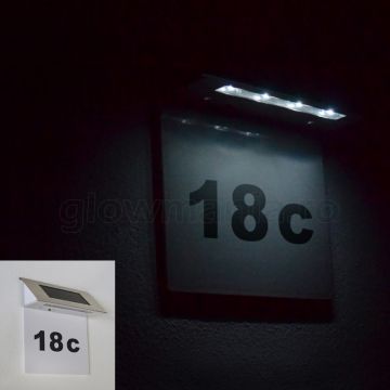 Numar de poarta cu lampa solara LED