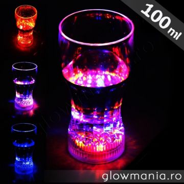 Pahar luminos cu led pentru bauturi racoritoare si cocktail