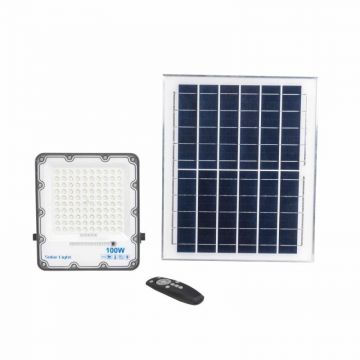 Proiector cu Panou Solar, 100 W, Gri, Z-tools