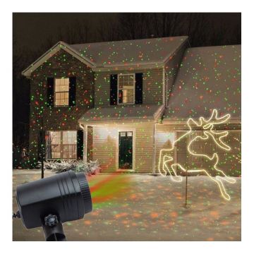 Proiector laser tip Star Shower, stelute miscatoare, exterior, IP44, telecomanda