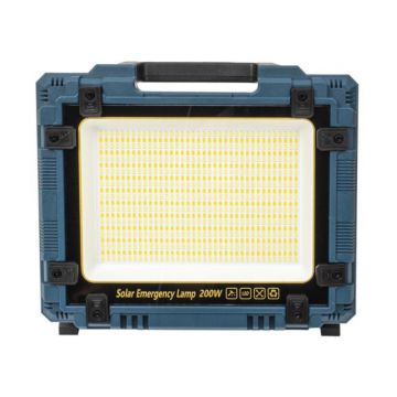 Proiector LED, 200W, Incarcare Solara si USB, Panou Incorporabil si Detasabil