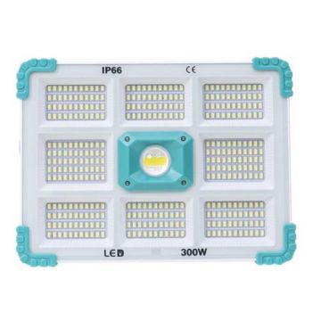 Proiector LED, 374 Led-uri, 300W, Incarcare Solara si USB, Panou Incorporabil