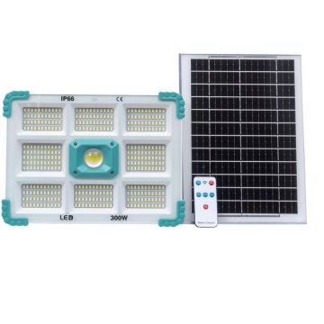 Proiector LED, 374 Led-uri, 300W, Incarcare Solara