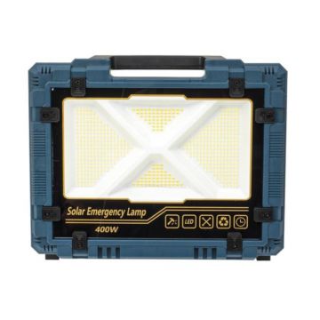 Proiector LED, 400W, Incarcare Solara si USB, Panou Incorporabil si Detasabil