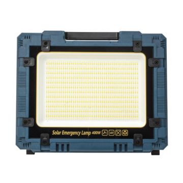 Proiector LED, 400W, Incarcare Solara si USB, Panou Incorporabil si Detasabil