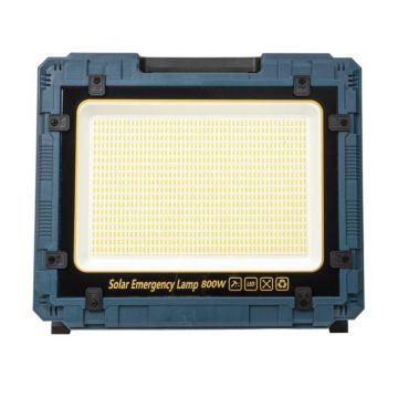 Proiector LED, 800W, Incarcare Solara si USB, Panou Incorporabil si Detasabil