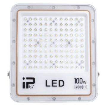 Proiector Led, IP 67, 100 W, 220 V, Corp Aluminiu, Alb, Z-tools