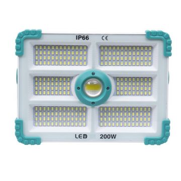 Proiector LED Panou Incorporabil, 280 Led-uri, 200W, Incarcare Solara si USB