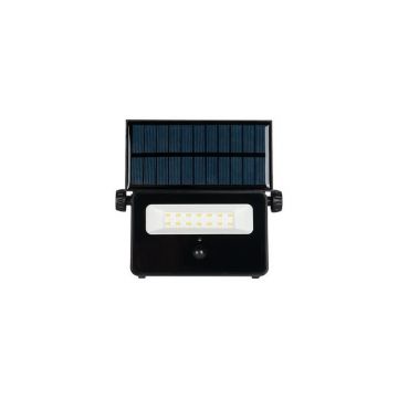 Proiector solar, LED SMD, temperatura culoare 4500K, 1600lm, senzor amurg, panou solar 5V, carcasa ABS/sticla