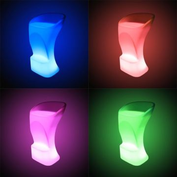 Scaun bar iluminat LED RGBW 16 culori, telecomanda, IP54, 80 cm, ABS