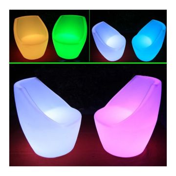 Scaun bar LED RGBW, telecomanda, 73 cm, IP54, autonomie 12h