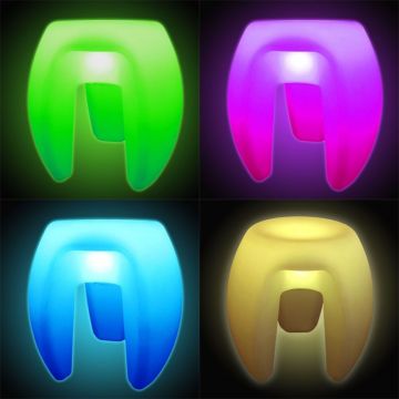 Scaun LED RGBW, telecomanda, 1.6W, IP54, 16 culori, 45x41 cm