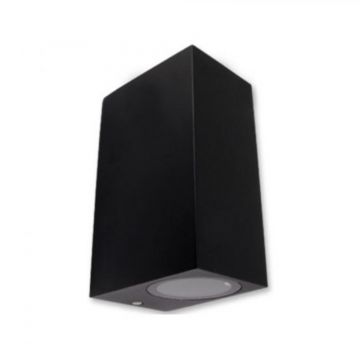 Aplica LED de perete, bidirectionala, surse interschimbabile, IP44, aluminiu si sticla