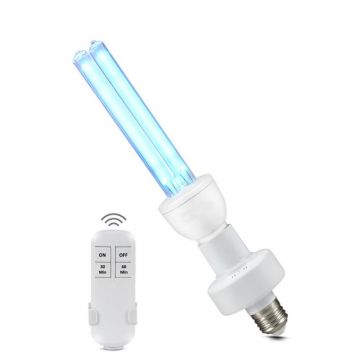Bec UVC 25W cu telecomanda pentru sterilizare si dezinfectare, soclu E27, temporizator