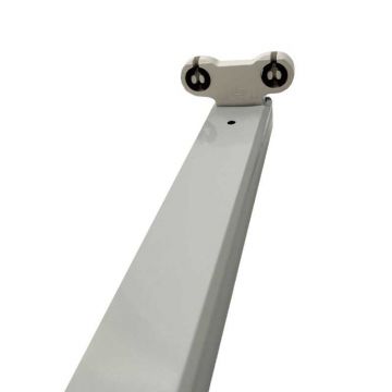 Corp dublu pentru neon LED 2x36W T8, lungime 120 cm, aluminiu