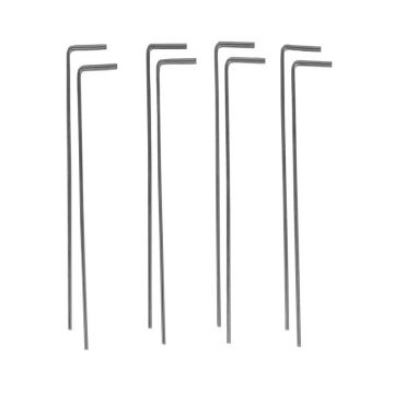 Cuie pentru cort pavilion Maltec, 8 buc, 13,5 cm, otel, argintiu