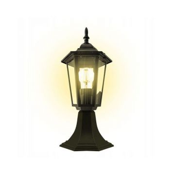 Felinar de gradina, design vintage, LED 60W, aluminiu si sticla, 40 cm