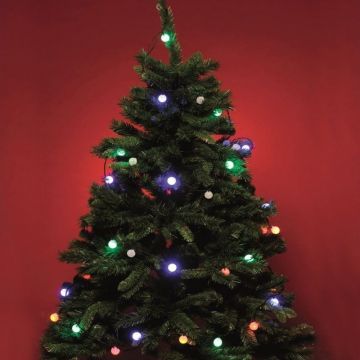 Ghirlanda 40 LED-uri colorate, decor glob, 8 programe, 6 m, de interior