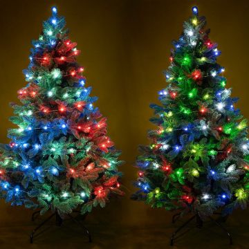 Ghirlanda microLED RGB cu telecomanda, lungime 10 m, USB, 12 efecte luminoase, timer