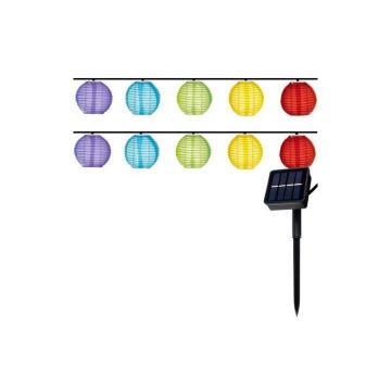 Ghirlanda solara multicolora, 2 moduri de iluminare, lungime totala 3 m, IP44