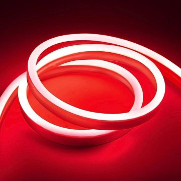 Kit furtun luminos LED, lungime 5 metri, alimentare priza, rosu