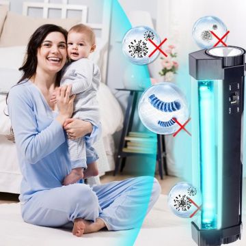 Lampa bactericida UVC 6W, portabila, sterilizare suprafete, lanterna