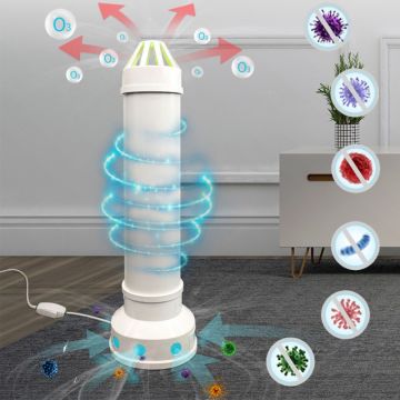 Lampa bactericida UVC Ozon 32W, sterilizare flux aer 360 grade, dezinfectie 30 mp