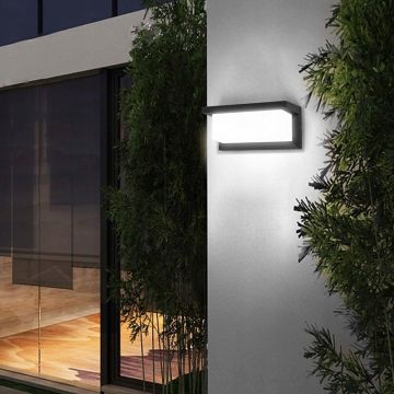 Lampa de perete Lagos, LED SMD, 12W, lumina neutra, 840 lm, senzor de miscare, IP54