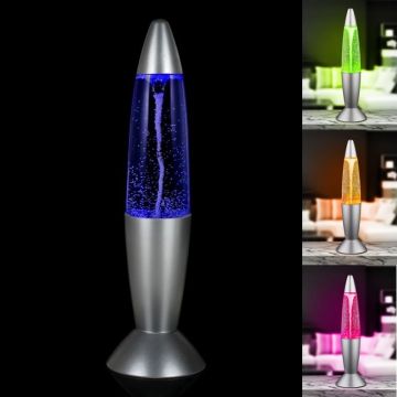 Lampa de veghe Magma, efect tornada, LED RGB 0.06W, 35.5 cm, alimentare duala